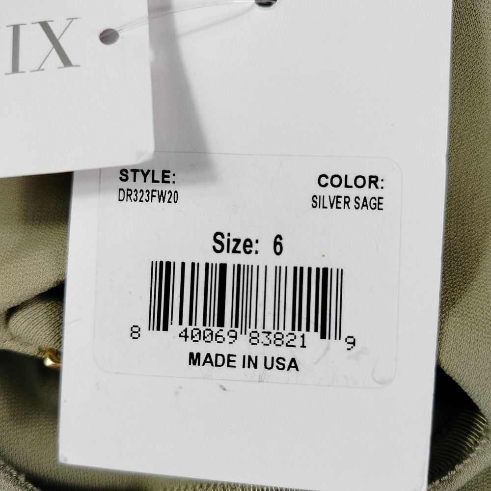 Brandon Maxwell Dress Womens 6 Silver Sage Cutout‎ Maxi Made in USA DR323FW20 - Picture 10 of 13